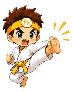 FX道場のキャラクター(前蹴り)